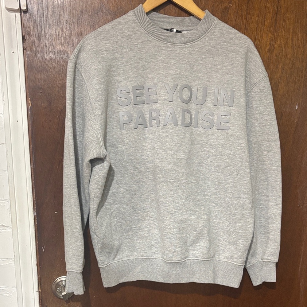 Jordan Craig Sz Small Gray Crewneck Sweater. “ See You In Paradise “